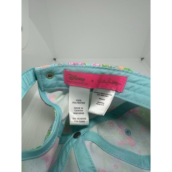 Lilly Pulitzer X Disney Retired Baseball Hat Cap Minnie Mickey Castle Floral Adj - Picture 3 of 7